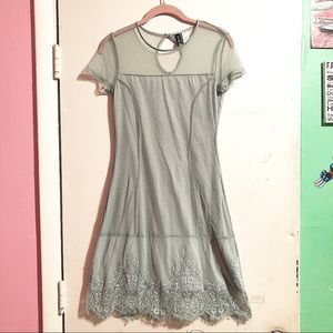 H&M sea foam green lace dress